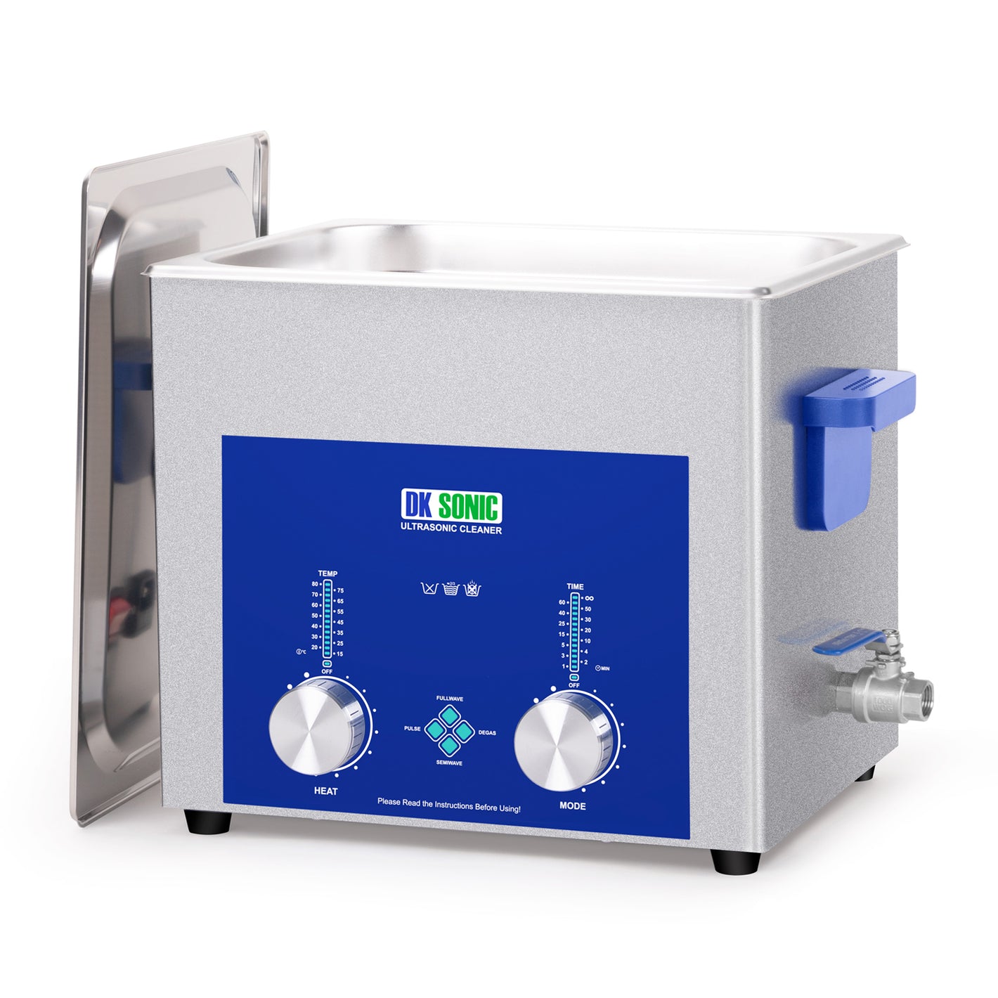 DK SONIC Pulitore ad Ultrasuoni Industriale 10L, Pulitore Sonico Commerciale da 240W con Timer Codificato, Riscaldatore e Cestello, Funzioni Multiple per Motori di Motociclette, Carburatori, Catene