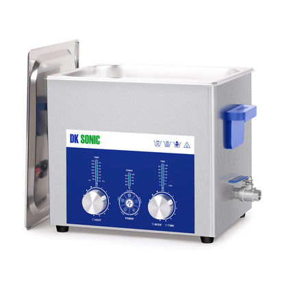 DK SONIC Pulitore ad ultrasuoni 10L 240W, Pulitore carburatori ad ultrasuoni con controllo codificato regolabile in potenza e cinque modalità per parti, circuiti stampati, pulizia motori