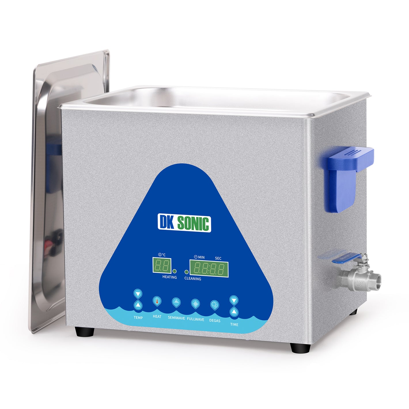 DK SONIC Pulitore ad Ultrasuoni, 10L 240W Pulitore Industriale ad Ultrasuoni con Riscaldatore e Timer, Controllo Digitale e Cestello, Funzioni Multiple per Motori di Moto, Carburatori, Catene