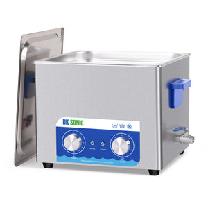 DK SONIC Pulitore ad Ultrasuoni,15L 360W Pulitore ad Ultrasuoni con Riscaldatore e Timer Meccanico, Pulitore ad Ultrasuoni per Carburatori per la Pulizia di Pistole, Motori, Catene (Cestello Incluso)