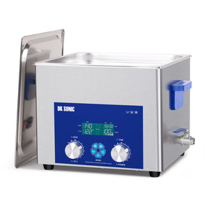 DK SONIC Pulitore a ultrasuoni 15L 360W, Pulitore a ultrasuoni per carburatori con timer meccanico intelligente, riscaldatore e funzione di regolazione della potenza per carburatori, motori di moto, catene