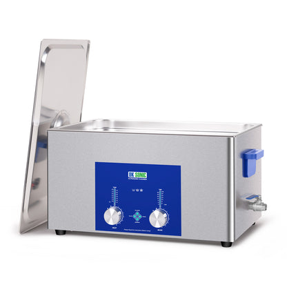 DK SONIC Pulitore ad Ultrasuoni Industriale 22L, Pulitore Sonico Commerciale da 480W con Timer Codificato, Riscaldatore e Cestello, Funzioni Multiple per Motori di Motociclette, Carburatori, Catene