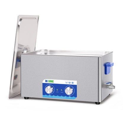DK SONIC Pulitore ad Ultrasuoni,22L 480W Pulitore ad Ultrasuoni con Riscaldatore e Timer Meccanico, Pulitore ad Ultrasuoni per Carburatori per la Pulizia di Pistole, Motori, Catene (Cestello Incluso)
