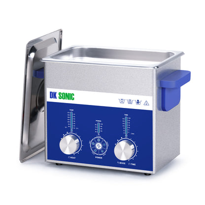 DK SONIC Pulitore ad ultrasuoni 3L 120W, pulitore ad ultrasuoni per gioielli con controllo codificato regolabile e cinque modalità per occhiali, collane, orologi, monete pulizia