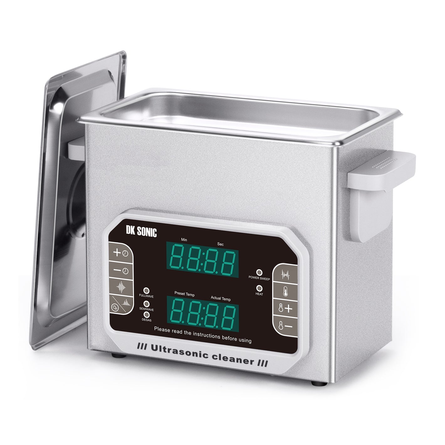 DK SONIC 3L Touch Control Pulitore ad Ultrasuoni, 120W Precisione Pulitore ad Ultrasuoni Gioielli con Timer & Riscaldamento & Cestino, Multi-Applicazione per Occhiali, Catene, Orologi