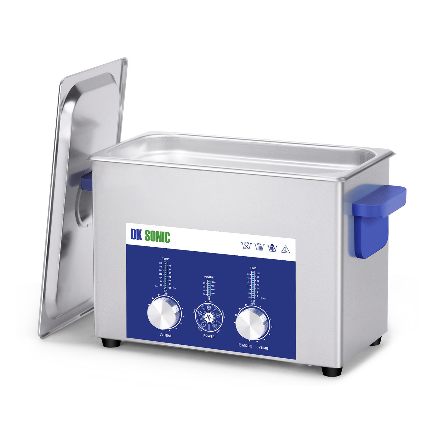DK SONIC Pulitore ad ultrasuoni 4L 120W, pulitore ad ultrasuoni per gioielli con controllo codificato regolabile e cinque modalità per occhiali, collane, orologi, monete pulizia