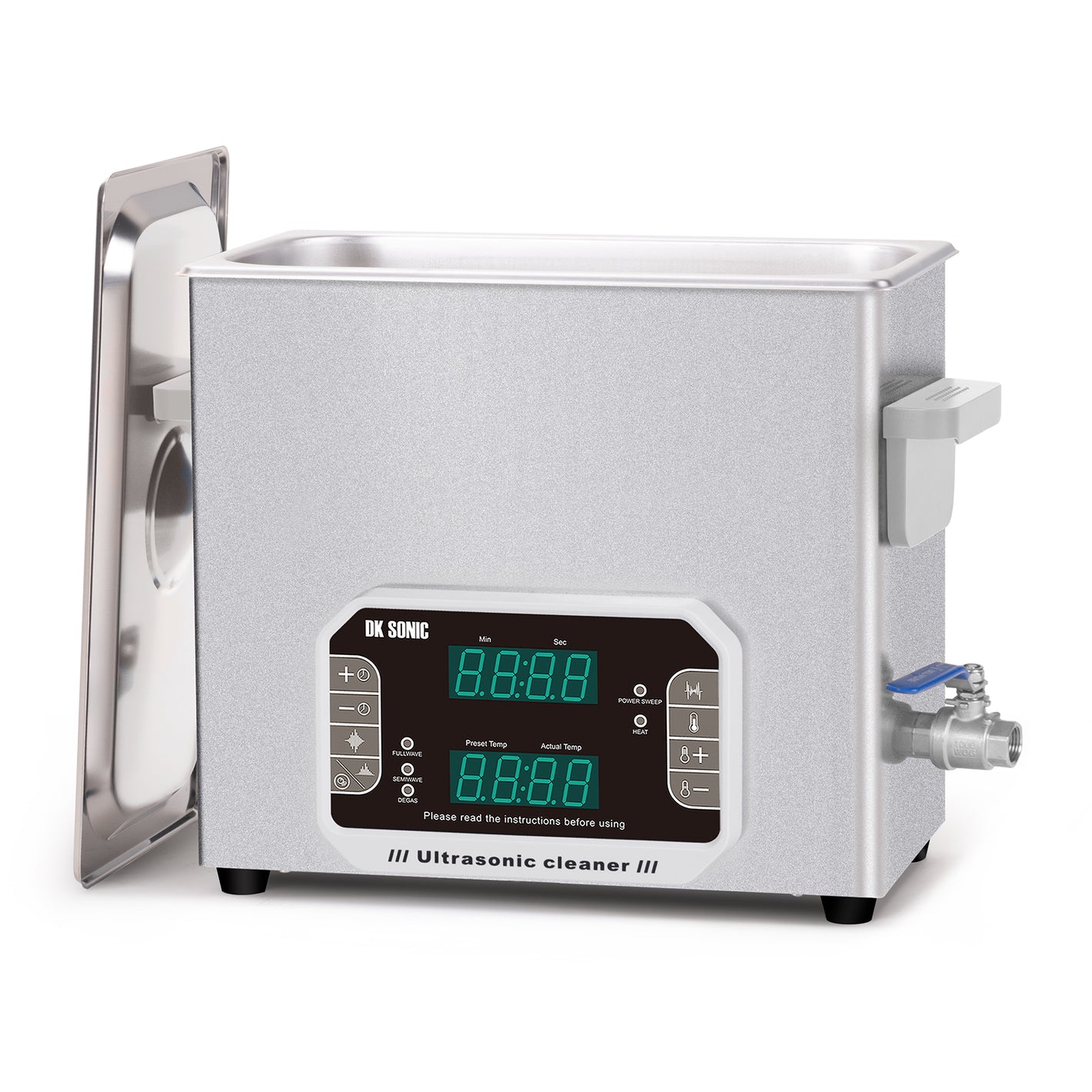 DK SONIC 6L Pulitore ad Ultrasuoni, Pulitore Sonico Touch Control da 180W per Impieghi Gravosi con Timer & Riscaldatore & Cestello. Multi-Applicazione per Motori di Moto, Carburatori, Catene