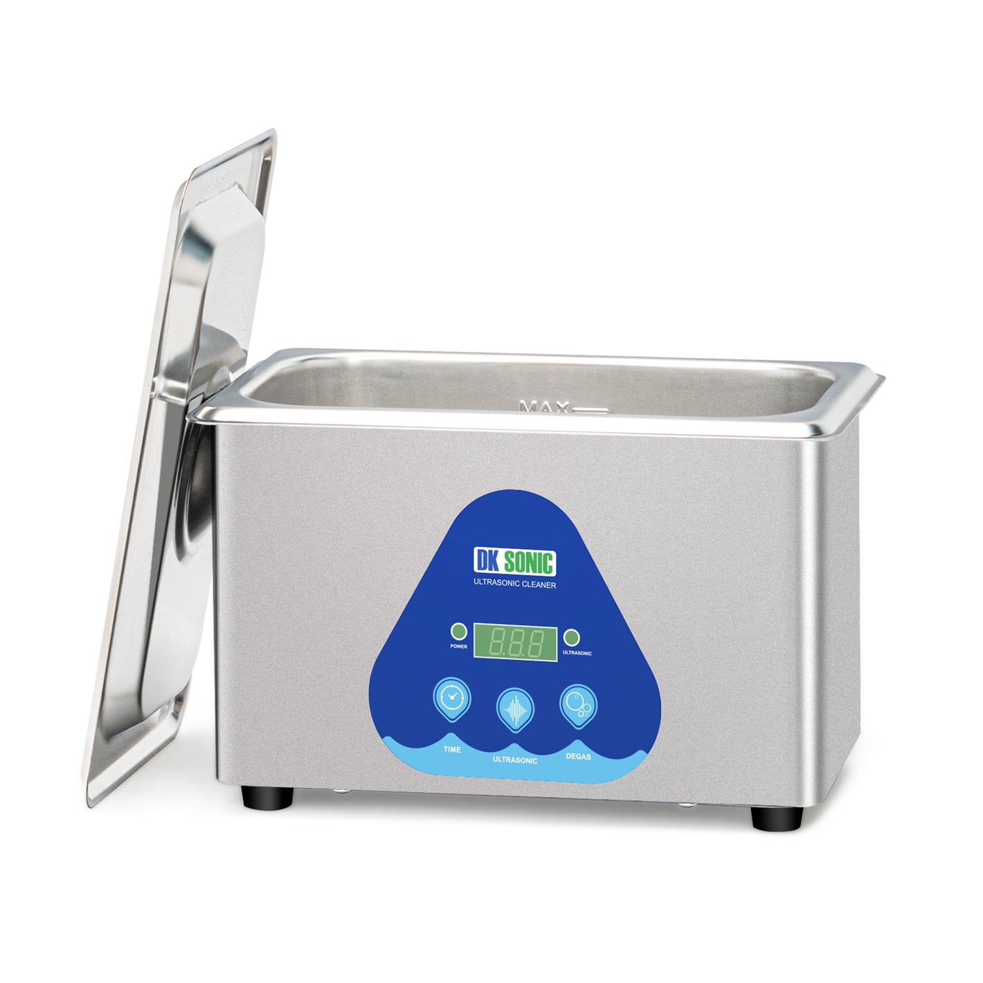 DK SONIC Pulitore ad Ultrasuoni, Dispositivo Professionale da 35W 900ML per la Pulizia ad Ultrasuoni di Orologi, Occhiali, Collane, Monete, Rasoi, Gioielli (Cesti Inclusi)