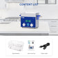 DK SONIC Pulitore a ultrasuoni 3L 120W, pulitore a ultrasuoni per gioielli con timer meccanico intelligente, riscaldatore e funzione di regolazione della potenza per la pulizia di occhiali, collane e orologi