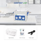 DK SONIC Industriale Pulitore ad Ultrasuoni 4L, 120W con Funzione Regolabile, Timer e Riscaldamento per Monete, Occhiali, Collane, Orologi (Incluso Cestino)