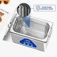 DK SONIC Pulitore ad Ultrasuoni, Dispositivo Professionale da 35W 900ML per la Pulizia ad Ultrasuoni di Orologi, Occhiali, Collane, Monete, Rasoi, Gioielli (Cesti Inclusi)