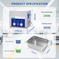 DK SONIC Pulitore ad ultrasuoni 10L 240W, Pulitore carburatori ad ultrasuoni con controllo codificato regolabile in potenza e cinque modalità per parti, circuiti stampati, pulizia motori