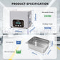 DK SONIC Detergente ad ultrasuoni 10L, 240W Detergente sonico per impieghi gravosi con controllo Smart Touch, cinque modalità per motori di motocicli, carburatori, catene, circuiti stampati (include cestino)