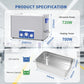 DK SONIC Pulitore ad Ultrasuoni 37L 720W con Funzione di Regolazione Della Potenza, Timer e Riscaldatore per Parti, Schede Elettroniche, Pulizia Catene (Cestello Incluso)