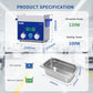 DK SONIC Pulitore a ultrasuoni 3L 120W, pulitore a ultrasuoni per gioielli con timer meccanico intelligente, riscaldatore e funzione di regolazione della potenza per la pulizia di occhiali, collane e orologi