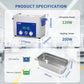 DK SONIC Ultrasonic Cleaner 4L 120W, Ultrasonic Jewelry Cleaner with Intelligent Mechanical Timer, Heater &Power Adjustable Function for Glasses, Necklaces, Watches Cleaning