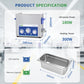DK SONIC pulitore industriale ad ultrasuoni 6L 180W, pulitore ad ultrasuoni carburatori con funzione regolabile di potenza, timer e riscaldatore per parti, circuito stampato, catene di pulizia (include cestino)